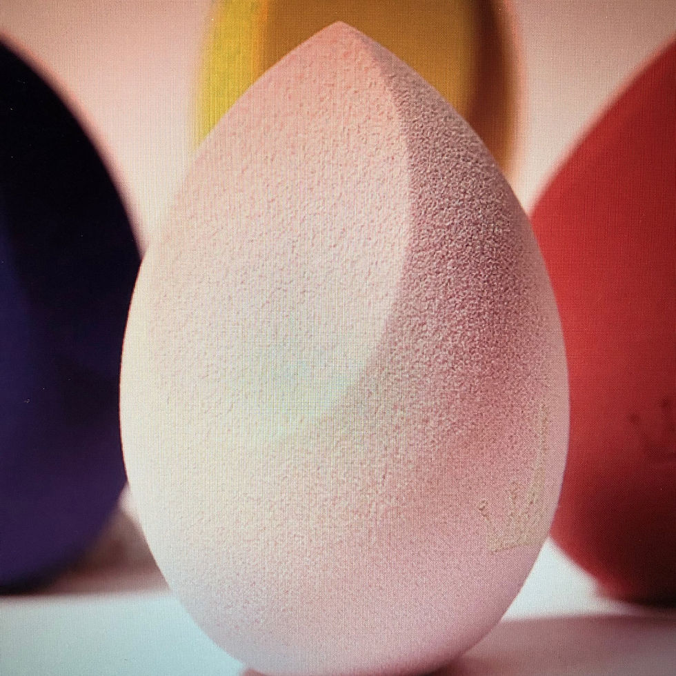 섬네일: AMORTALS 2 in 1 "Love" Powder Puff (Pink + Blue) with Metal Holder Set