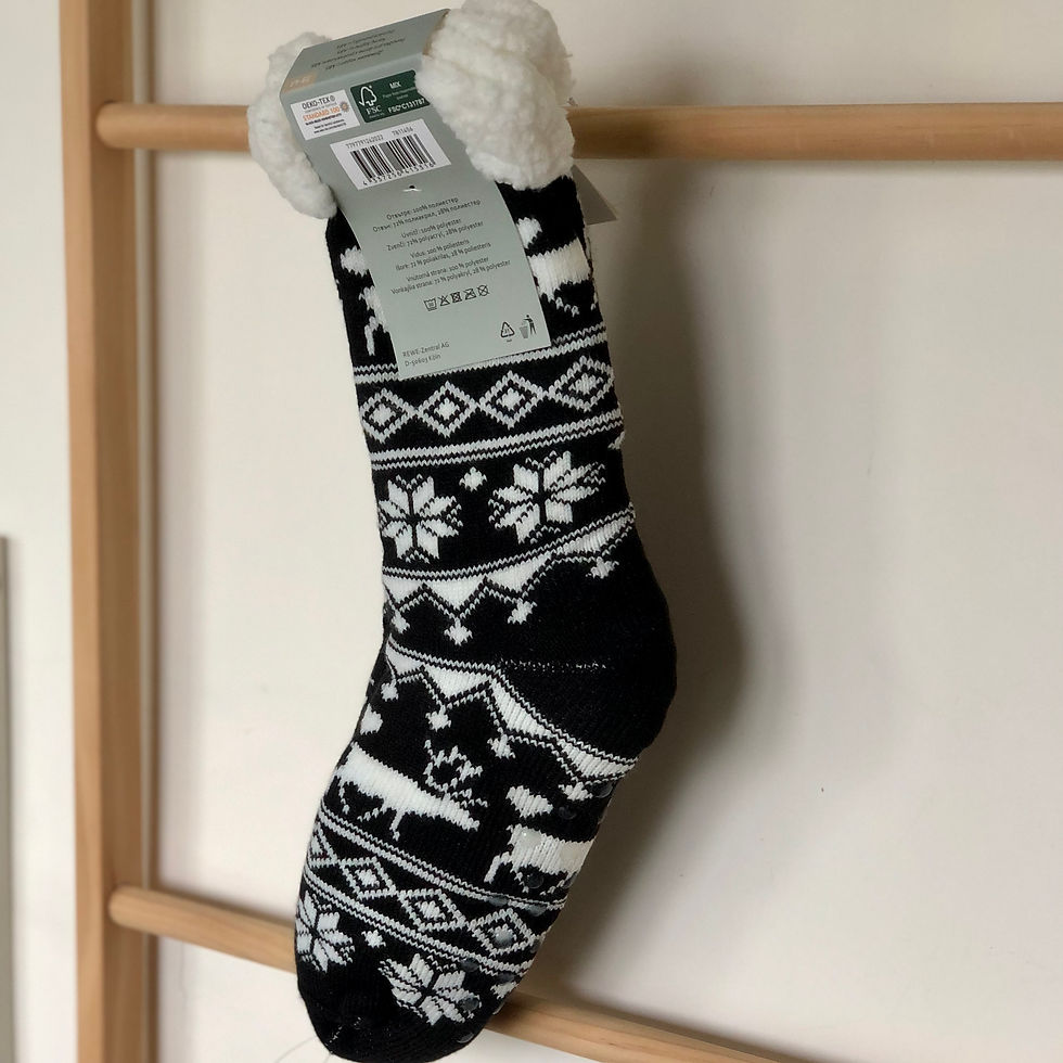 섬네일: Christmas Winter Fuzzy Warm Cozy Sherpa Lined Slipper Lounge Crew Socks