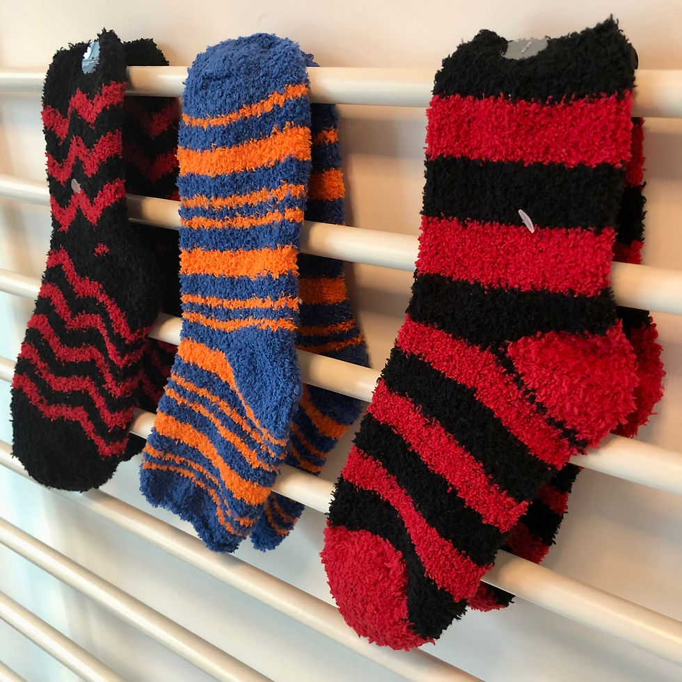 Thumbnail: Fluffy Fashion Crew Lounge Socks (Pack of 3)