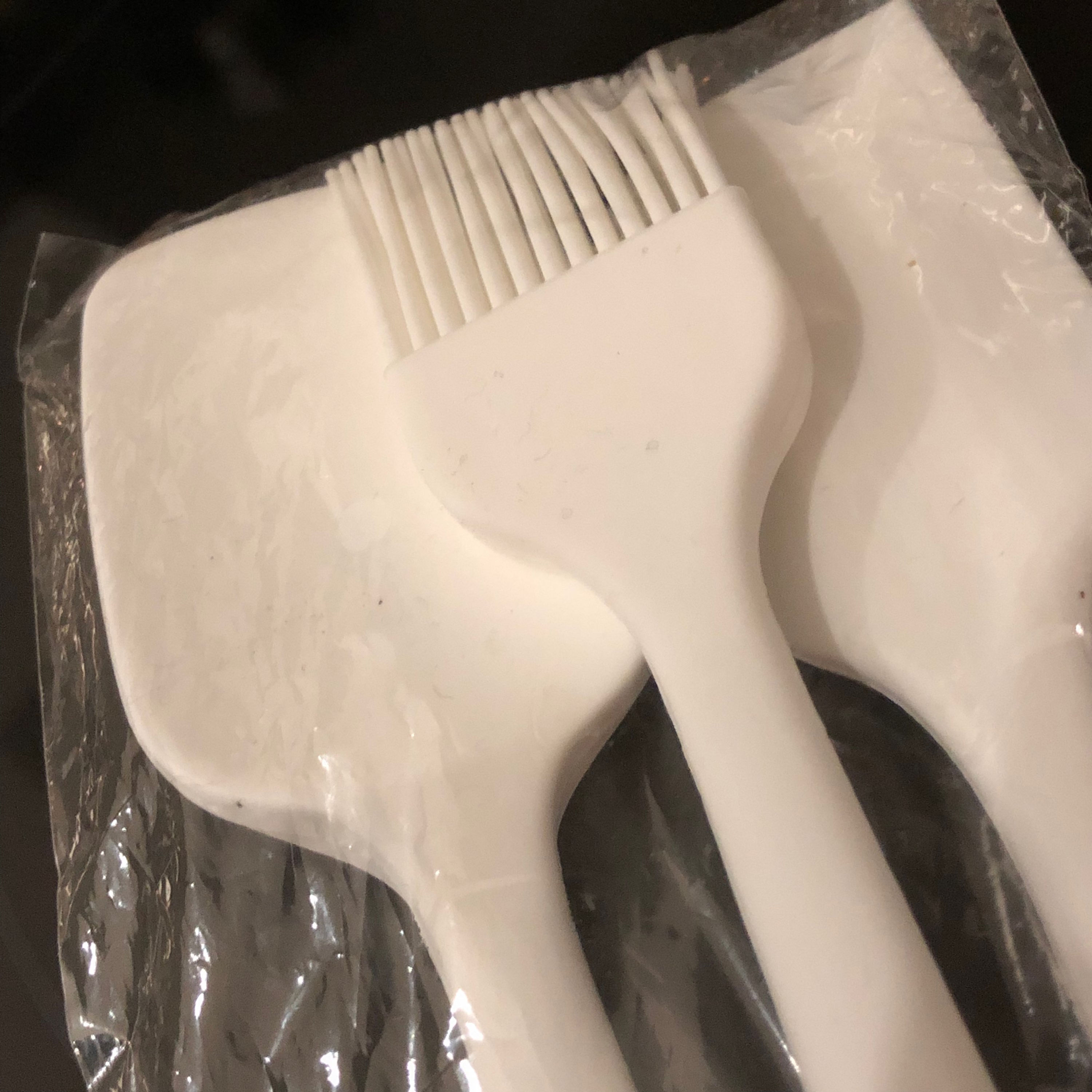 PHT Premium Silicone Non-Stick Spatula and Brush with Scraper (White)