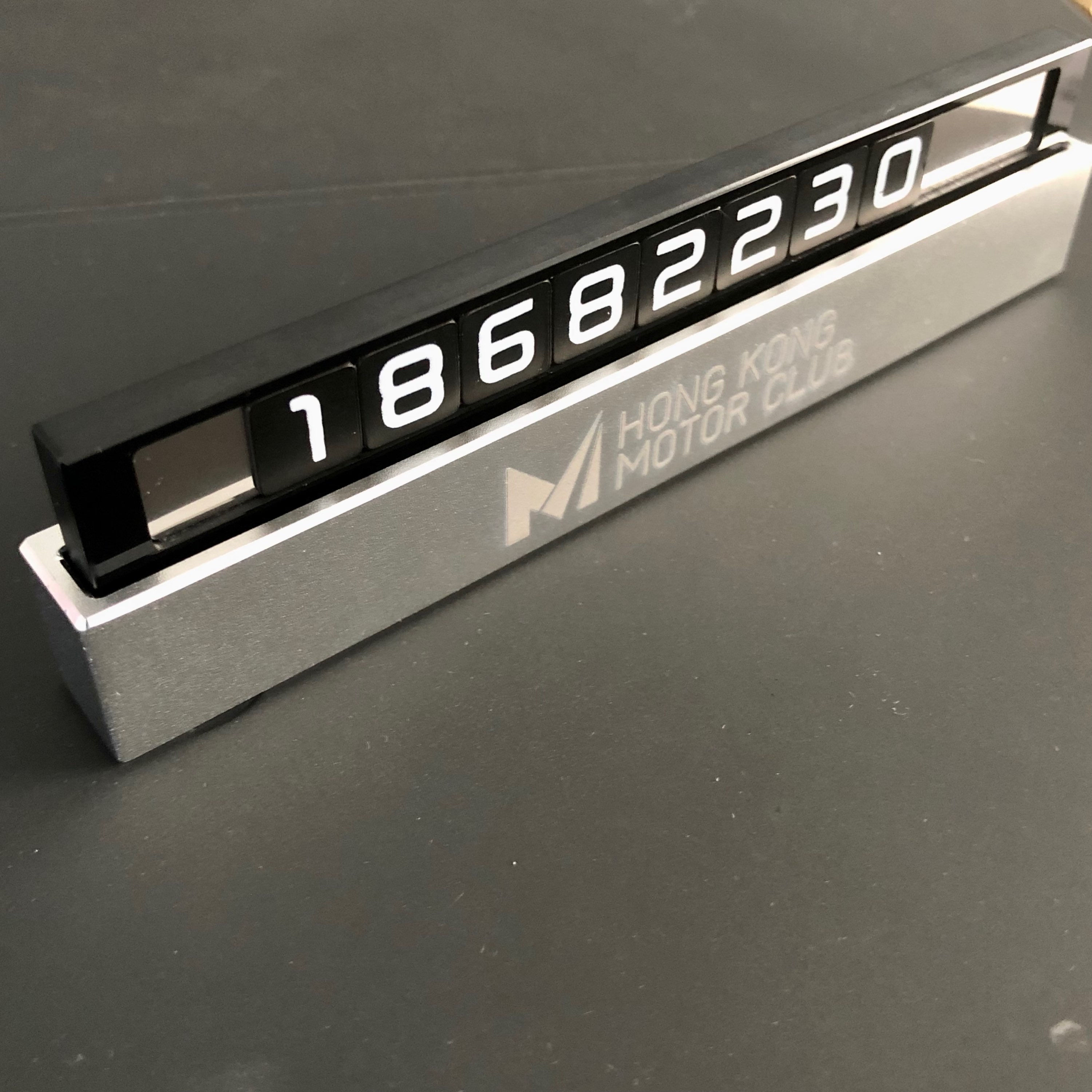 Temporary Metal Car Plate Number Display