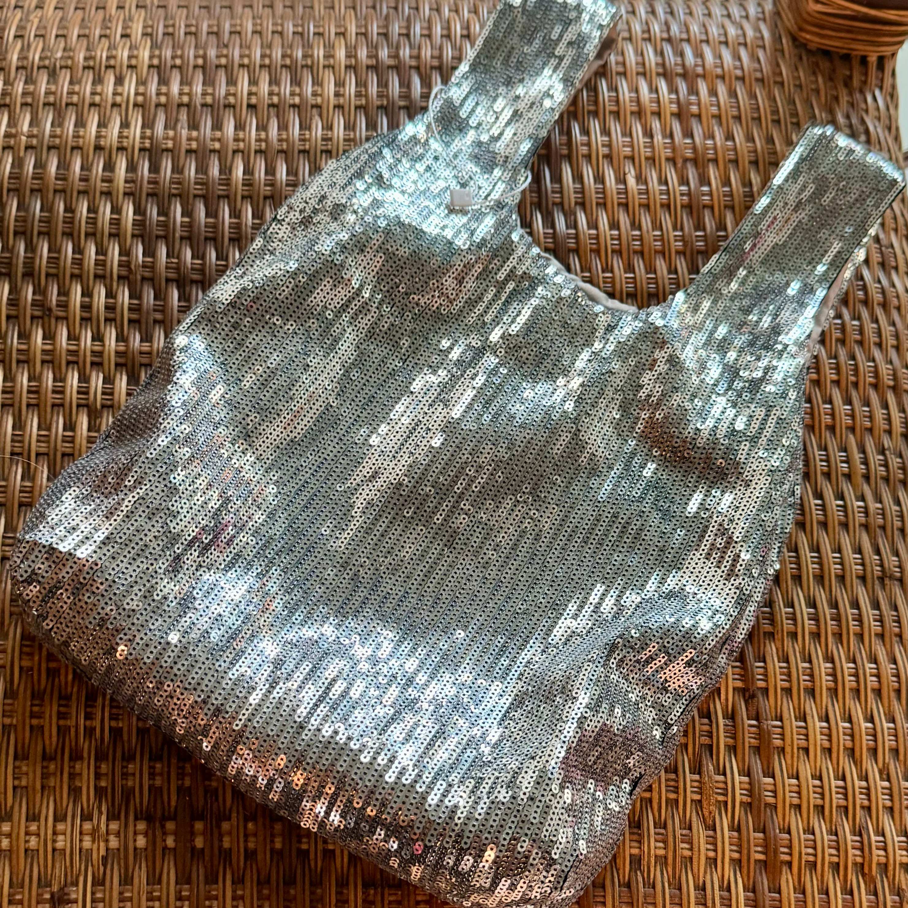 Bling Bling Glitter Evening Purse (Silver)