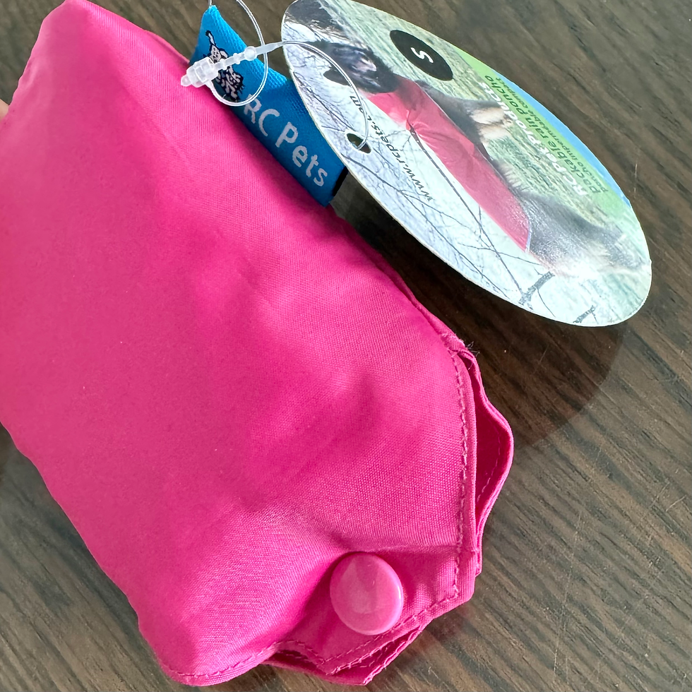 섬네일: RCPETS Packable Rain Poncho - S (Pink)