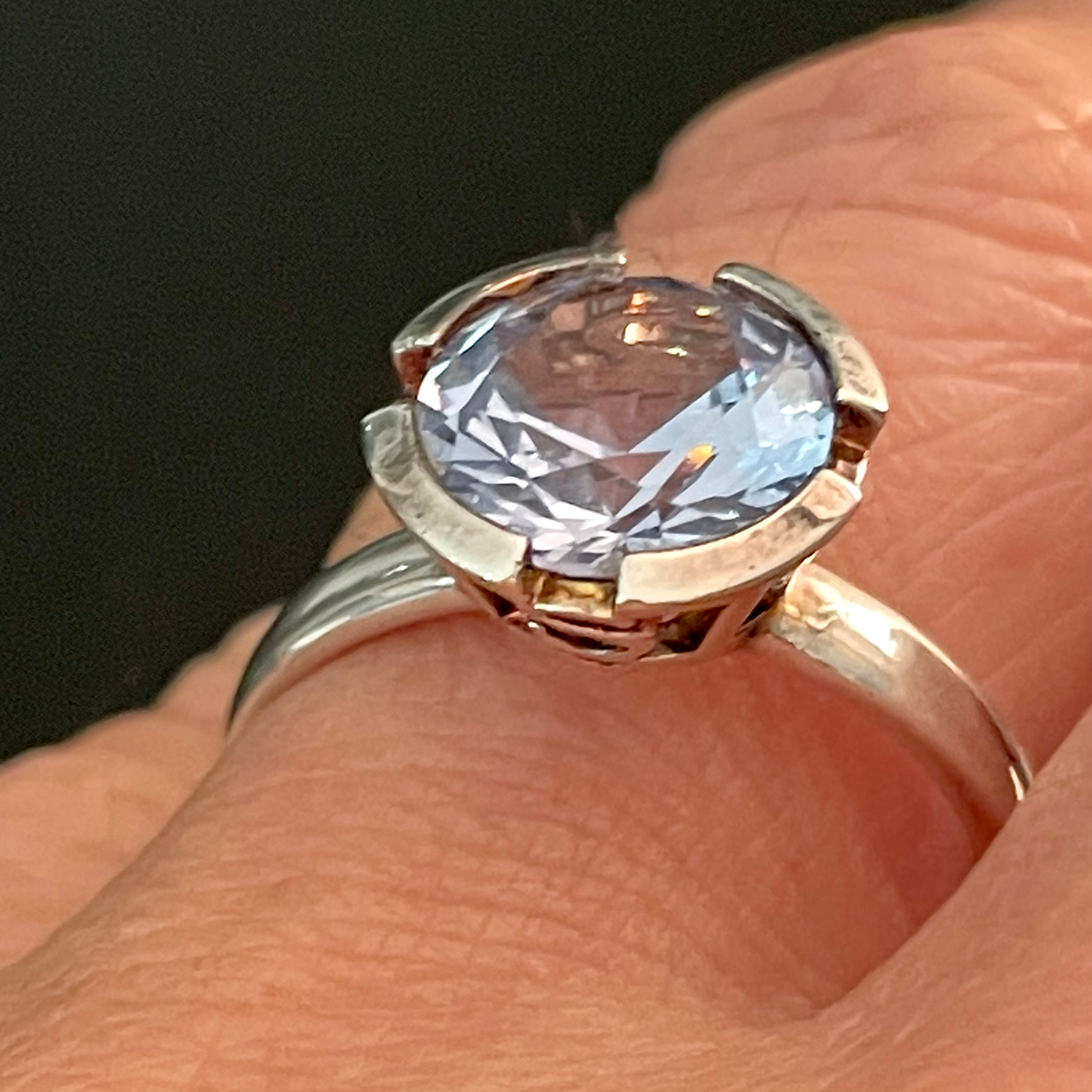 THOMAS SABO Elegant Stone Ring for Women - 10mm (Blue) - Ring Size 54