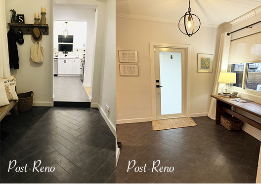 New flooring, paint and lighting went a long way in making this space feel fresh