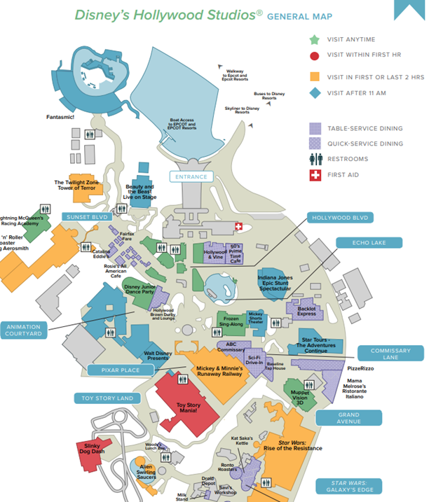 Hollywood Studios Map