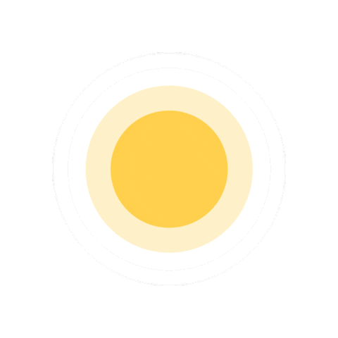 Ponto amarelo pulsante representando respiração