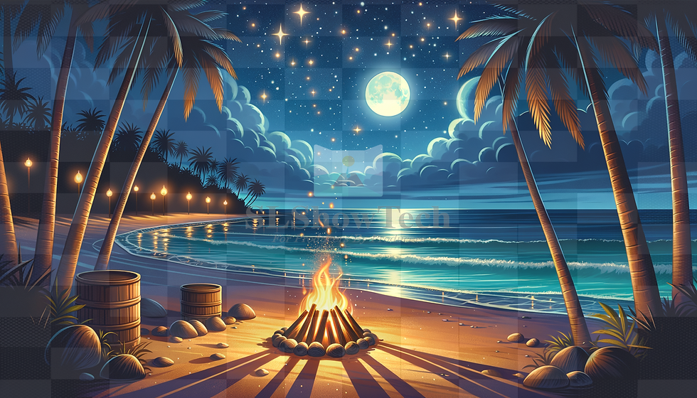 Thumbnail: Tropical Beaches at Sunrise and Sunset - Scenic Projections