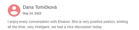 Client review of English lessons with Utter Eloquence