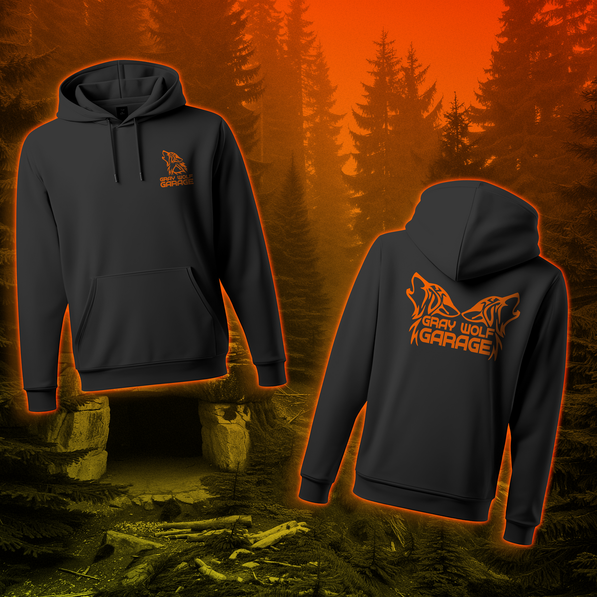 Gray Wolf Garage Sweatshirts