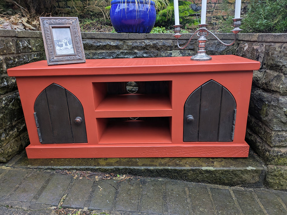 Thumbnail: Shadowvale Gothic Rustic TV Stand