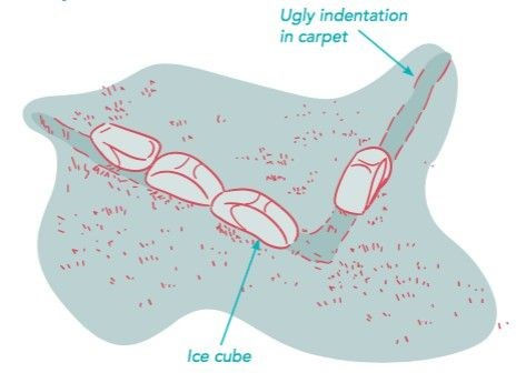 How to get rid of dents in the carpet