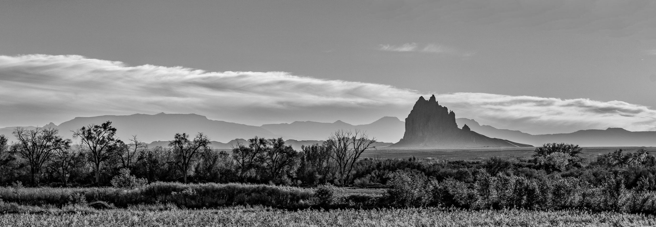 Shiprock - BW