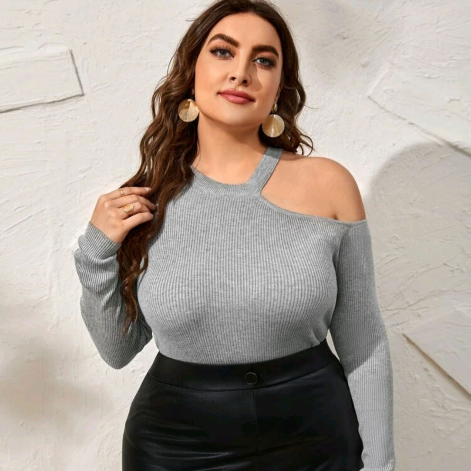 Jersey cuello asimétrico