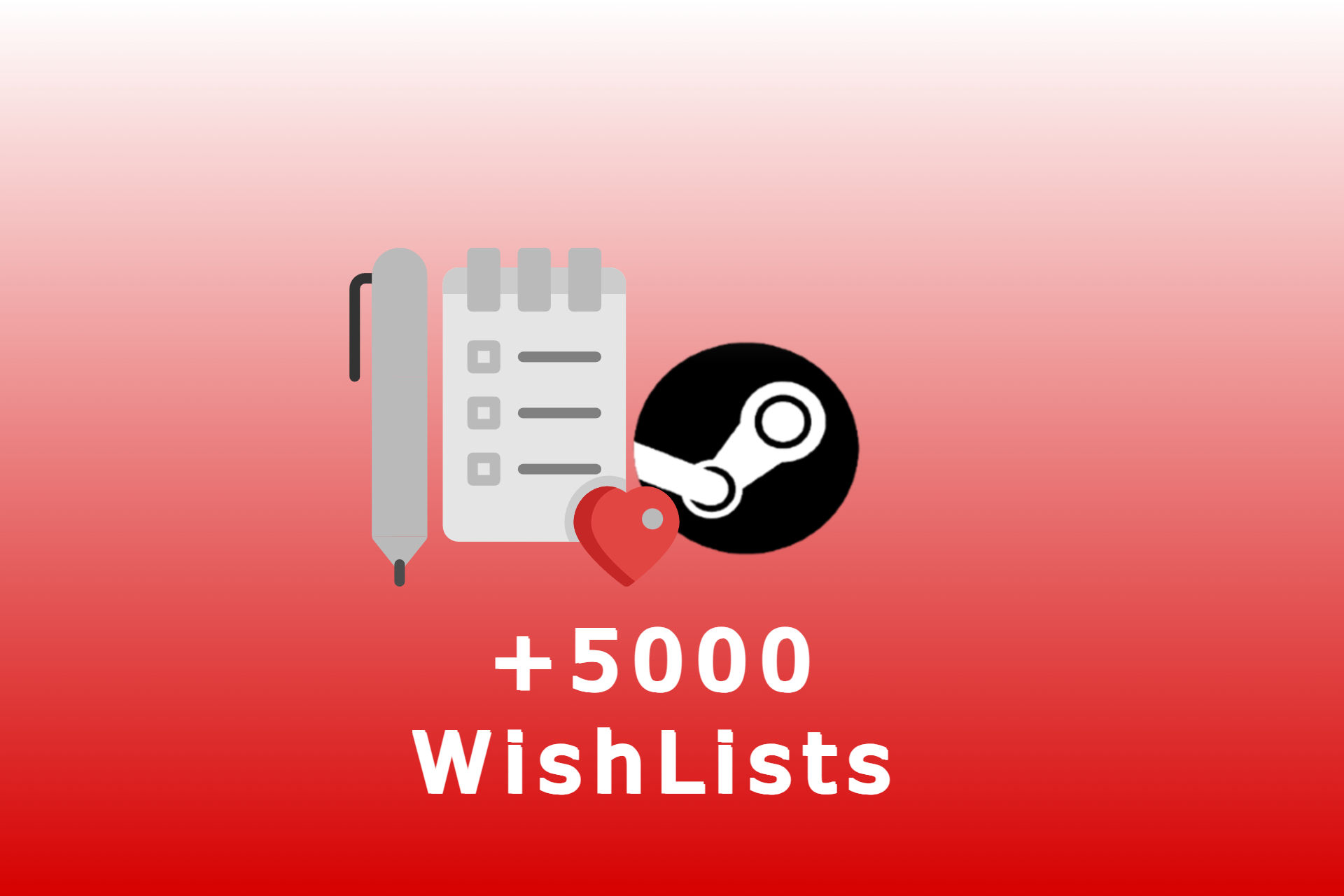+5.000 Steam Wishlist Boost | For a Game/Content | Lifetime Warranty