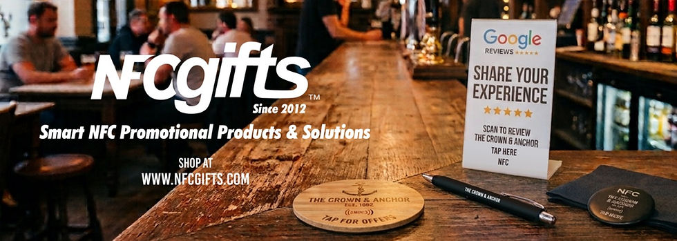 NFC promo for google reviews in bars and restaurants
