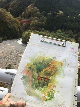 7. Bridge into the Fall, 2019 Takayama Village, 210 x 210 mm.JPG