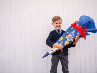 Fotosession zum ersten Schultag