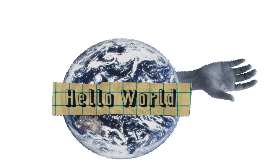 A hand waving from Earth