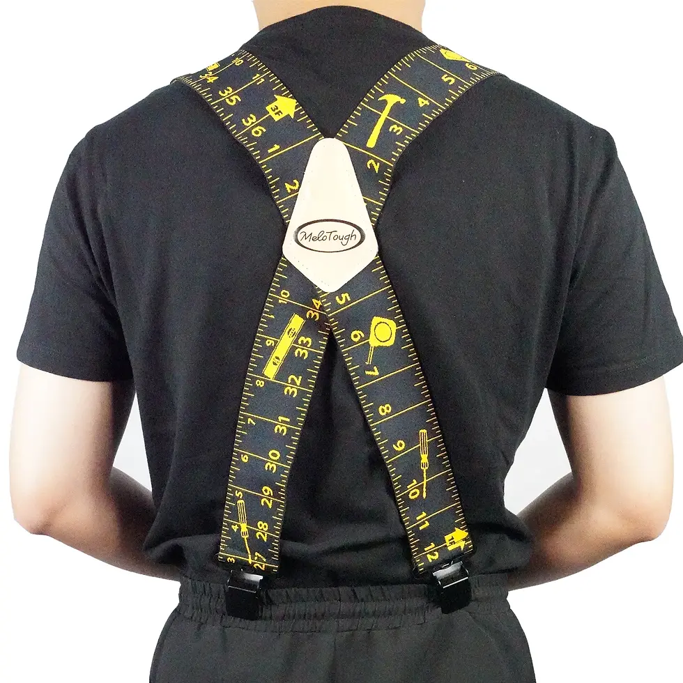 Miniatura: MELOTOUGH Men's Suspenders Fully Elastic 2 Inch Wide X Back Heavy Duty Work