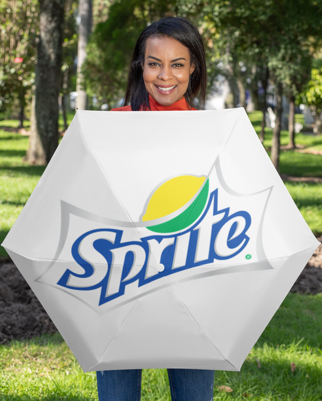 Sombrilla con logo empresarial