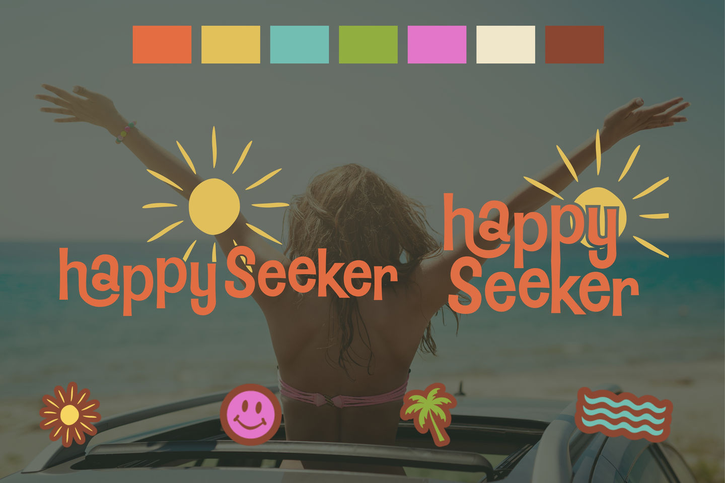 travel company brand identity Happy Seeker