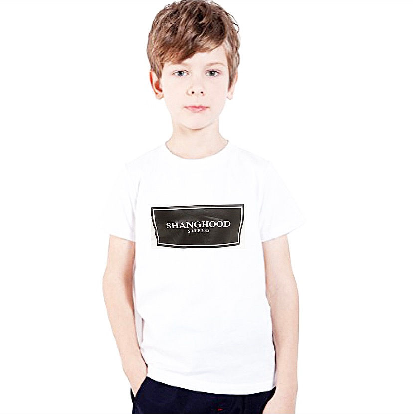 Miniature : T-shirt blanc avec logo emblématique AW21 pour enfants