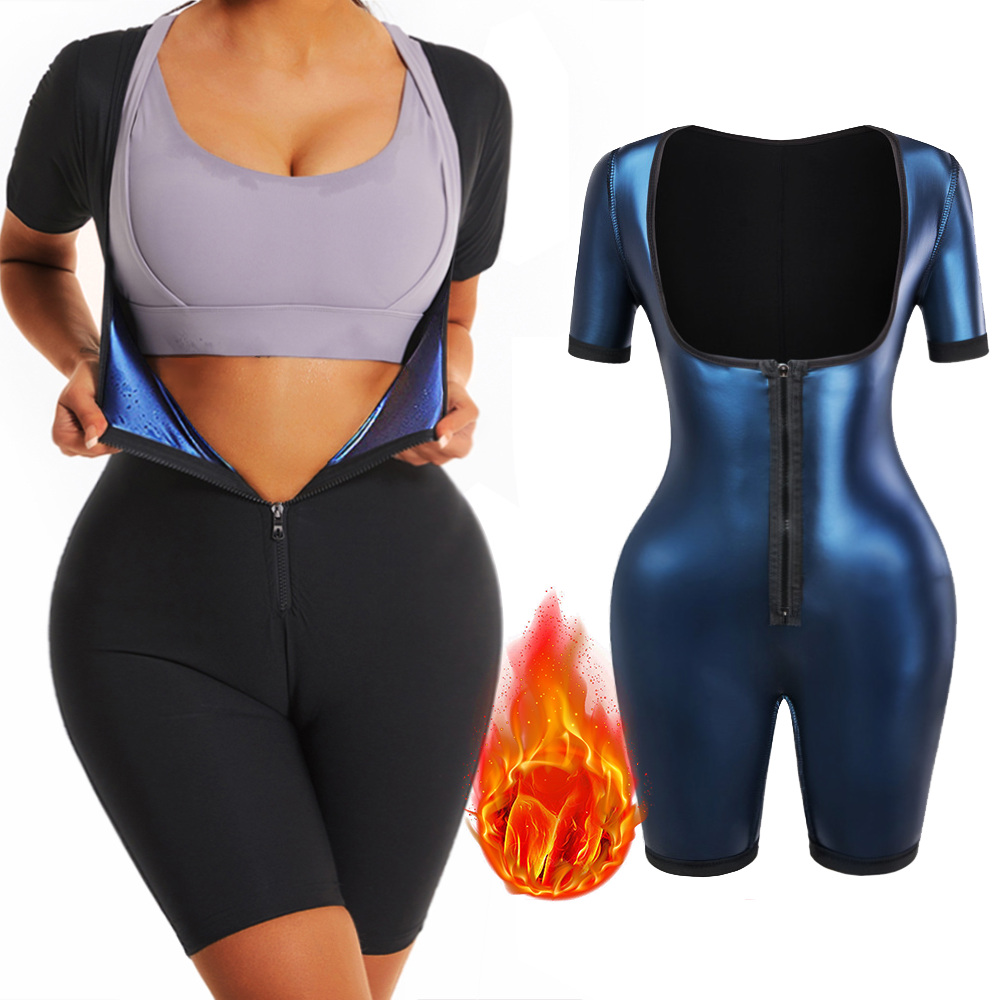 Women Sauna Suit Sweat Shirts Slimming Hot Thermal Fat Burning Shaper Waist Trai