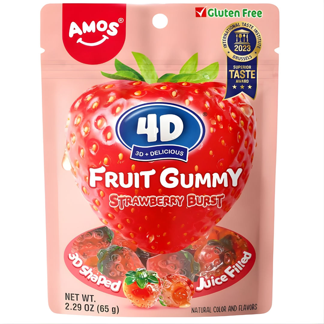 Amos 4D Fruit Gummy Strawberry