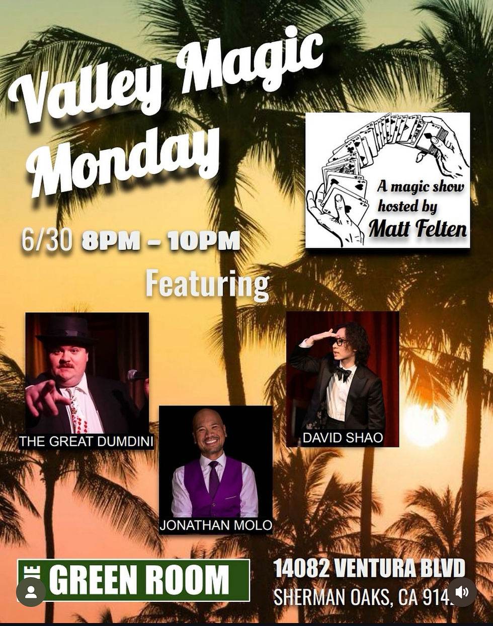 Valley Magic Monday’s at the Green Room