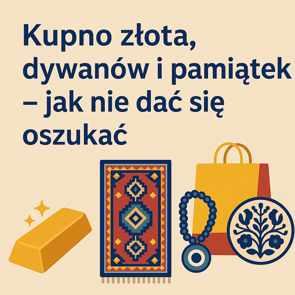 Kupno złota, dywanów i pamiątek w Turcji – jak nie dać się oszukać? Twoje prawa jako konsumenta