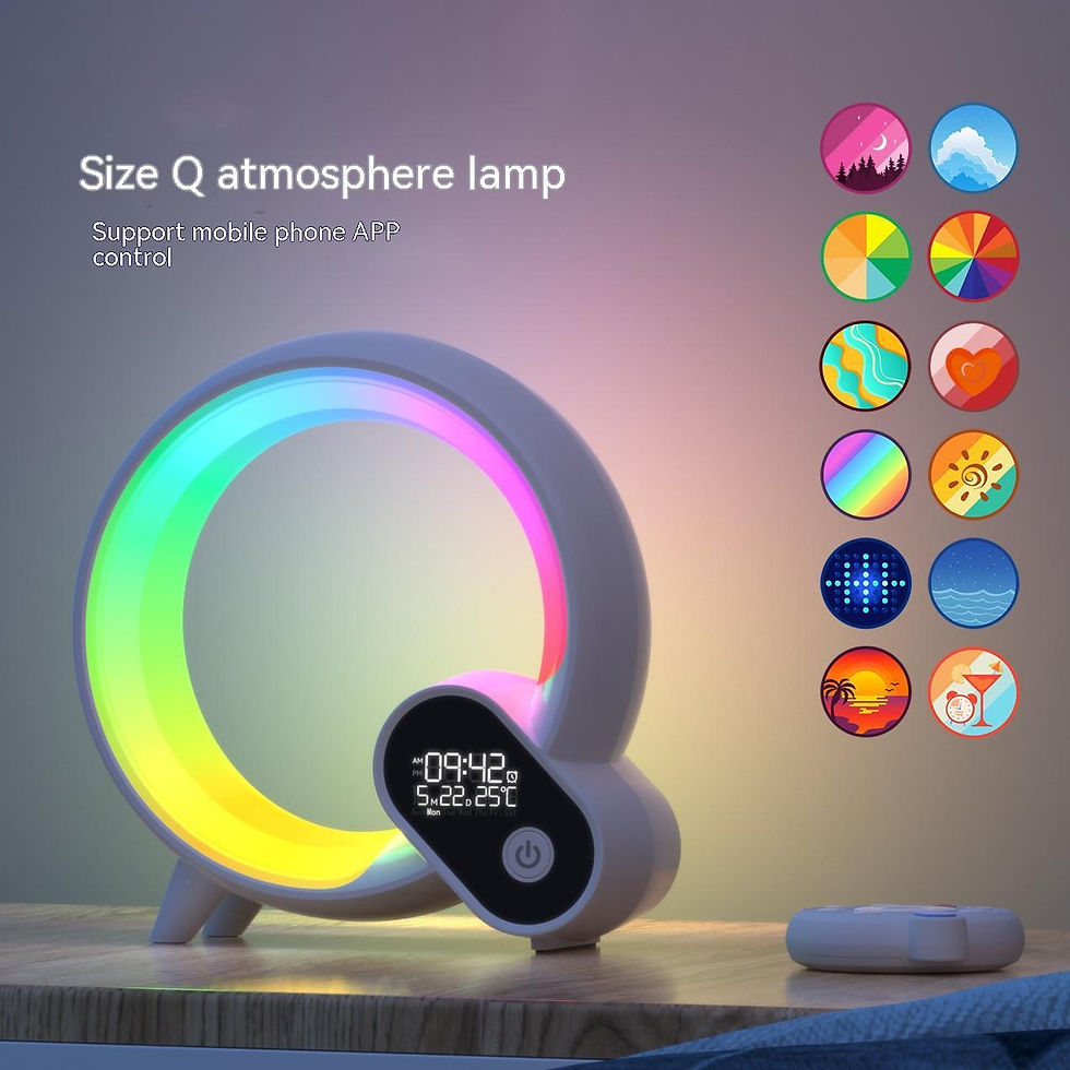 Thumbnail: Creative Q Light Analog Sunrise Digital Display Alarm Clock Bluetooth Audio Inte