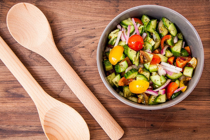 Colorful bowl of seasonal veggies 