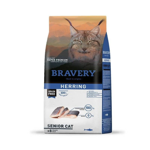 Bravery Herring Senior 2 kg - Nutrición Premium para Gatos Mayores