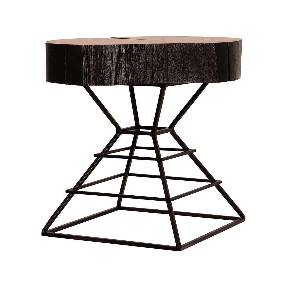 masuta de cafea old root industriala neagra