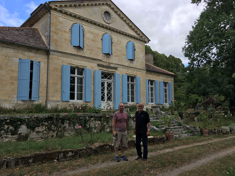 The author with Jacques de la Bardonnie at Château Laroque