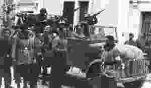 Members of the BNA in Périgueux April 1944 dressed in their distinctive uniform. (Collection Patrice Rolli)