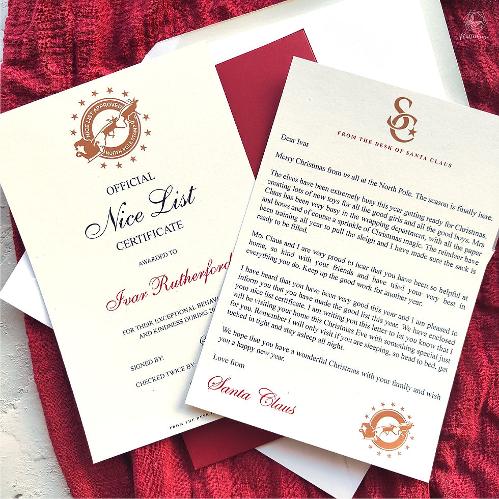 Thumbnail: Santa Letter + Nice List Certificate - Style 2