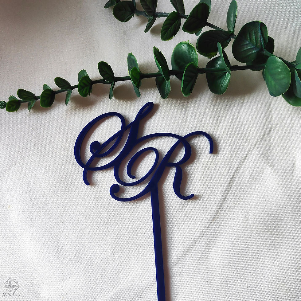 Thumbnail: Initials Cake Topper