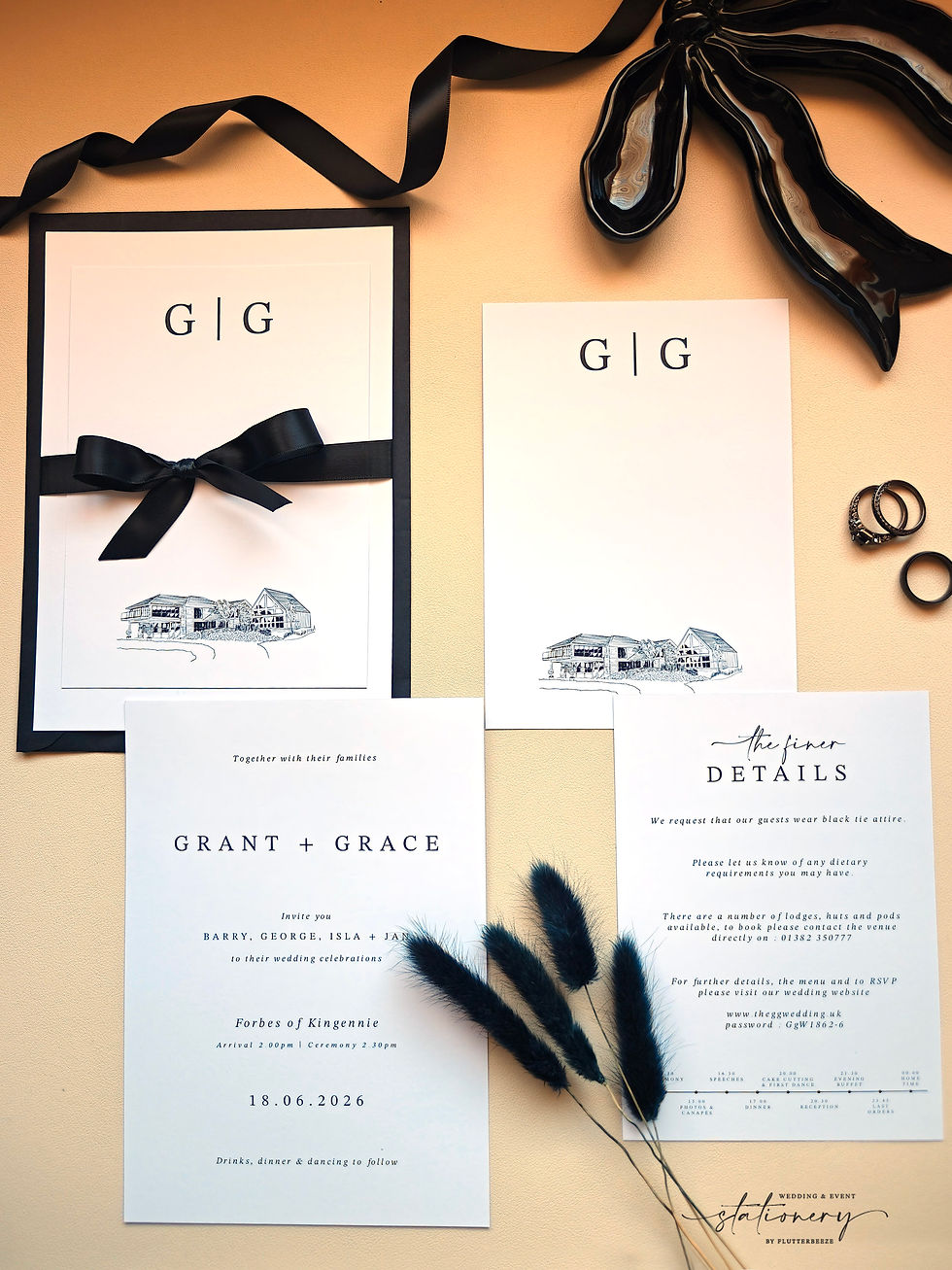 Thumbnail: black and white invites