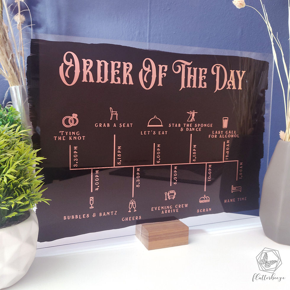 Thumbnail: Acrylic Order of the Day Sign