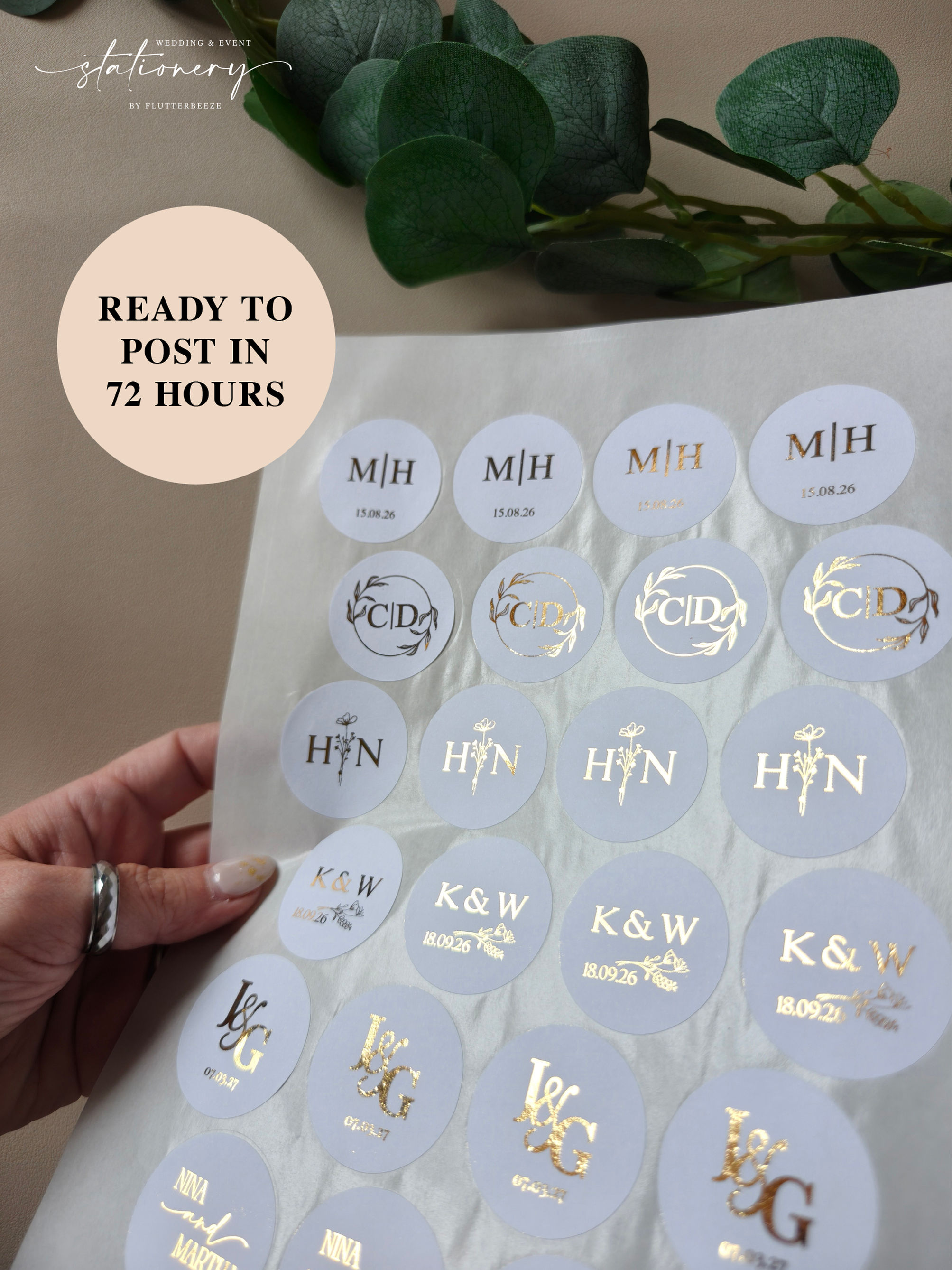 Favour Stickers - Foil finish