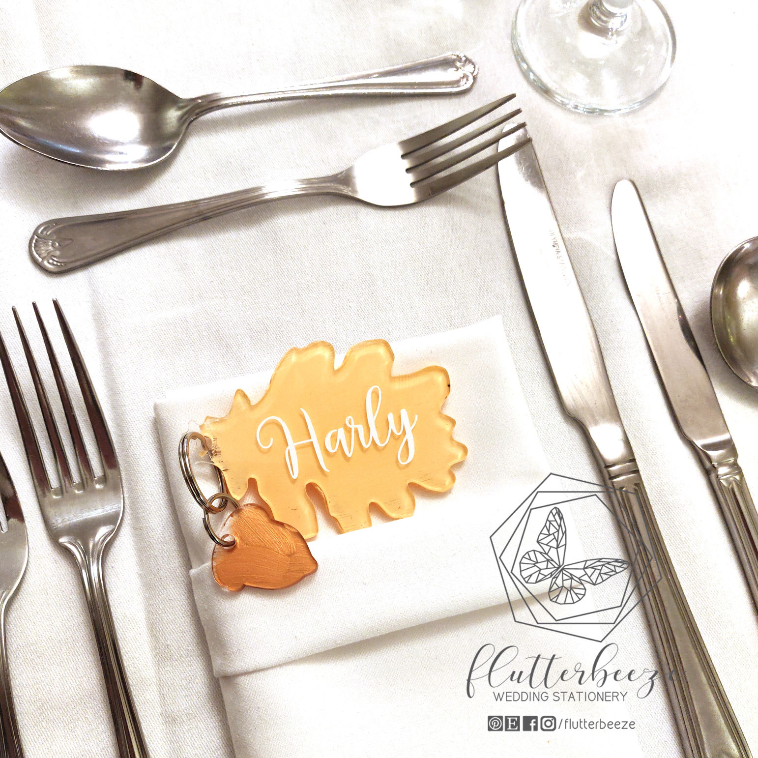 Oak Leaf Keyring - Place names