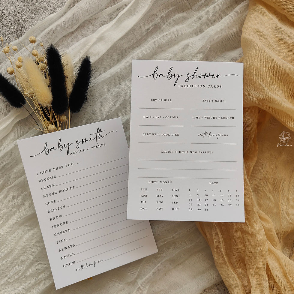 Thumbnail: baby shower and advice card