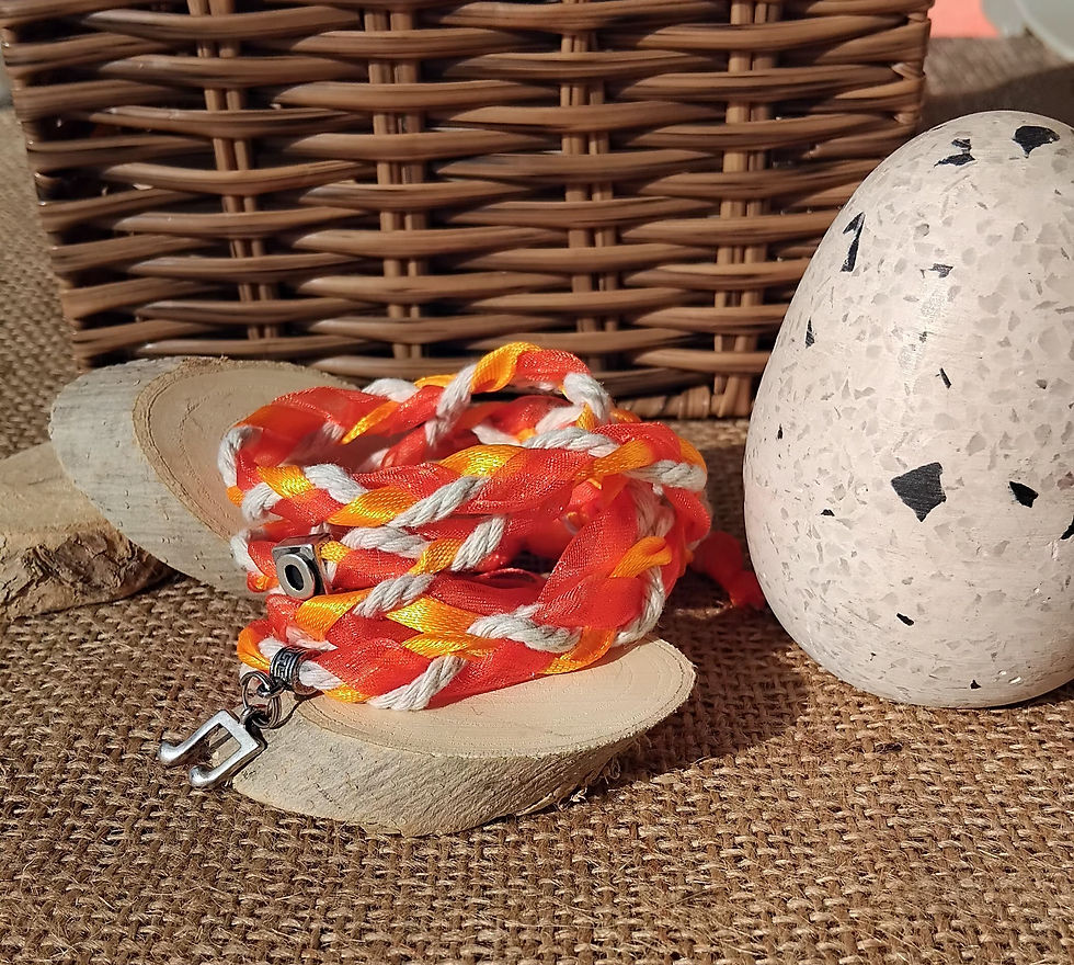 Bracelet orange 4 tours "Musique"