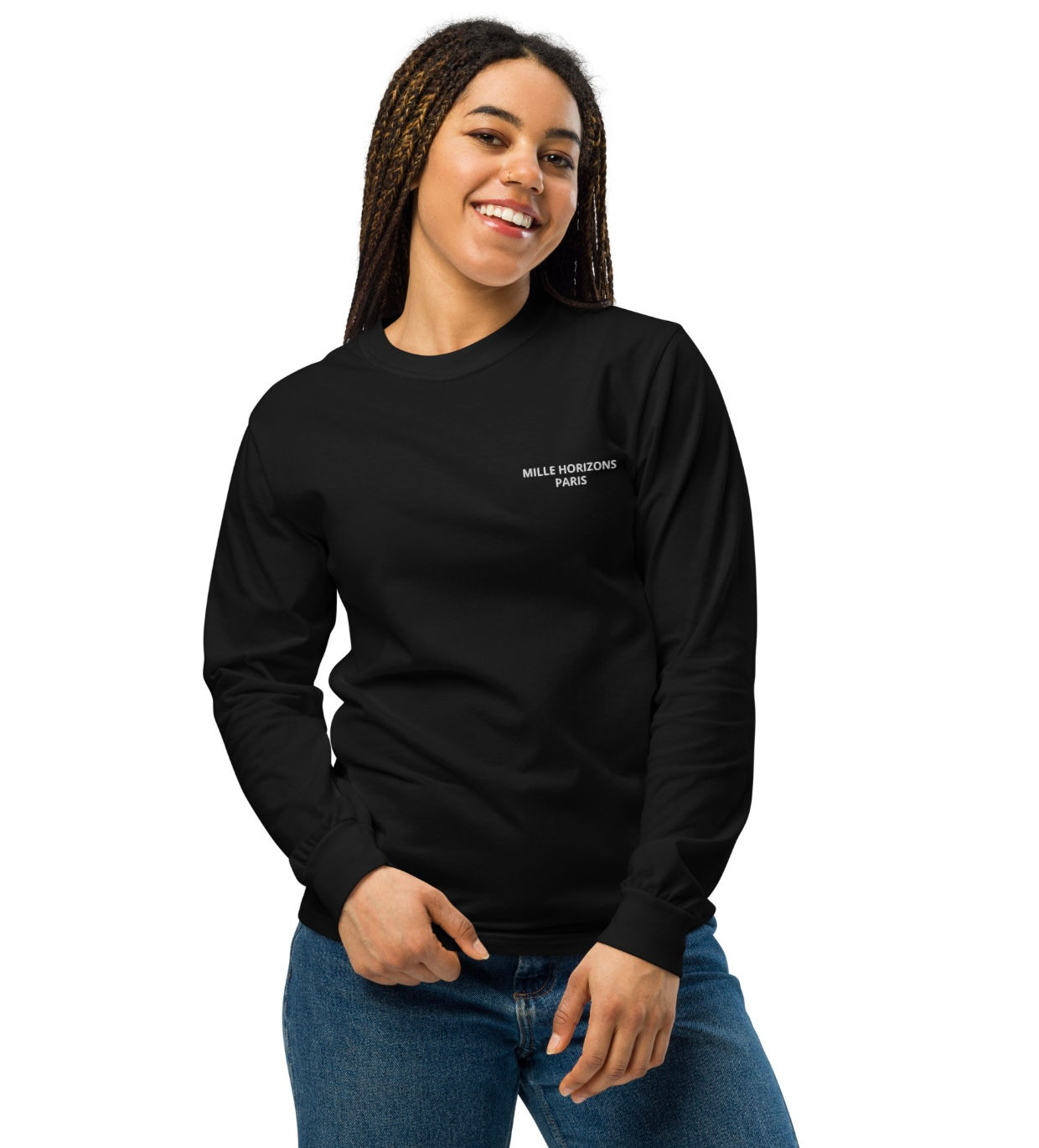 Haut unisexe à manches longues teinté MILLE HORIZONS