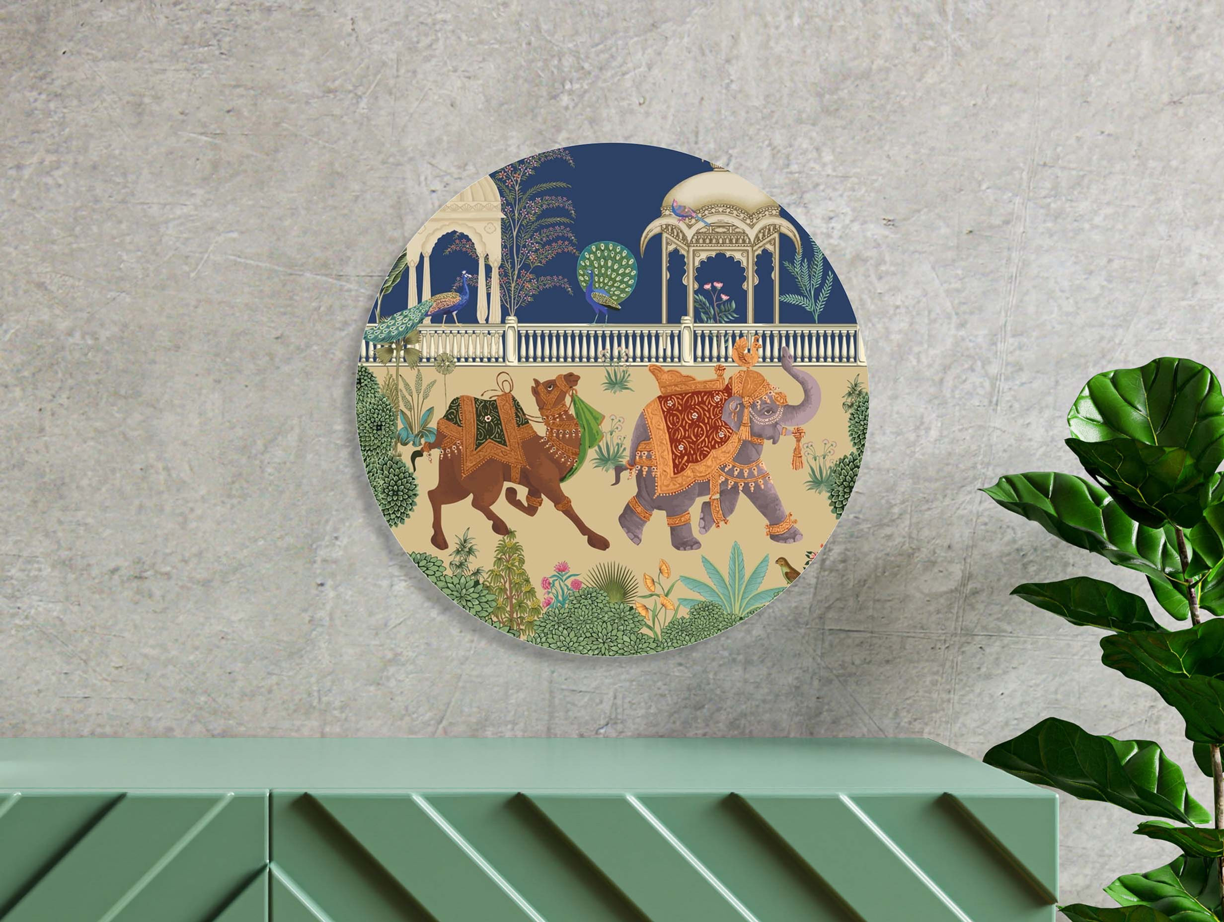 Subak Traditional Elephant and camel in garden Design