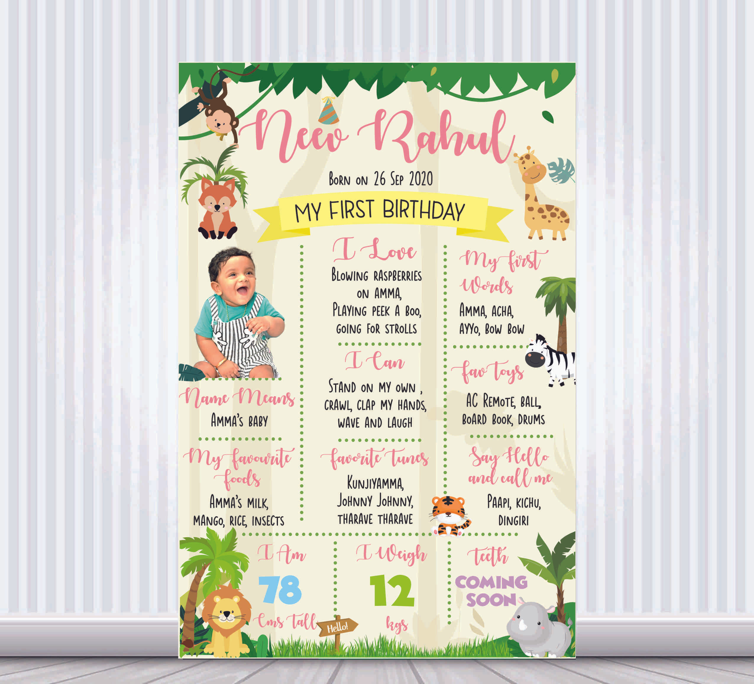 Thriving Jungle book Theme Chalk Board / Milestone Poster for Birthday