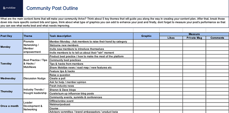 Your Community's Content Calendar - Mobilize