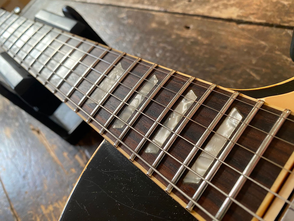 Thumbnail: Gibson Vintage 1997 Les Paul Standard Dark Tobacco Burst Plaintop Relic 